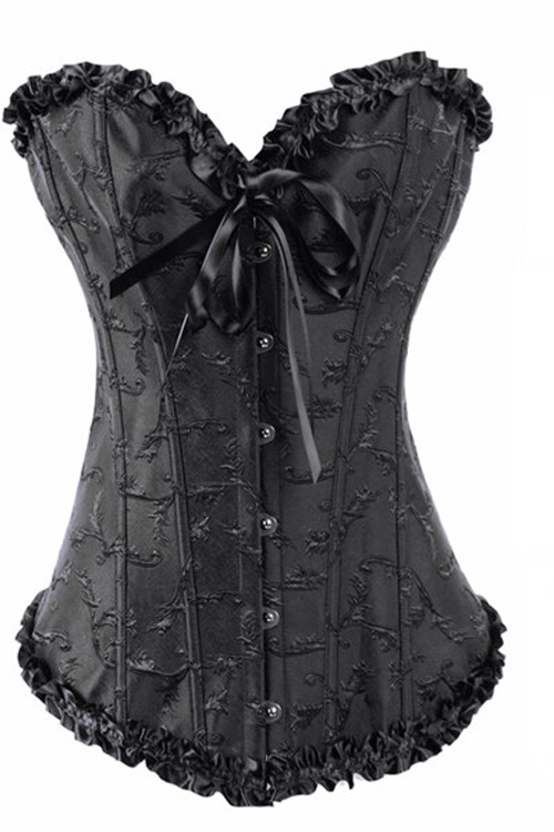 satin floral corset