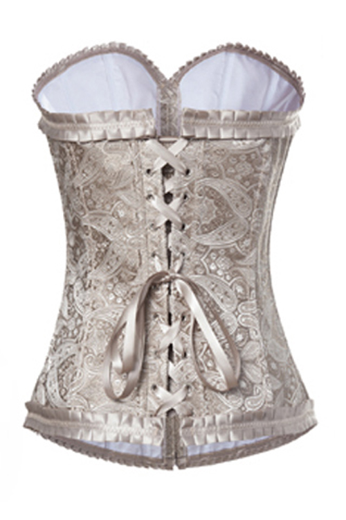 Luxuriously Hot Champagne Coloured Corset With Classic Tie Laces 